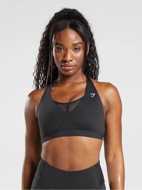 Gymshark Crossover Black Sports Bra
